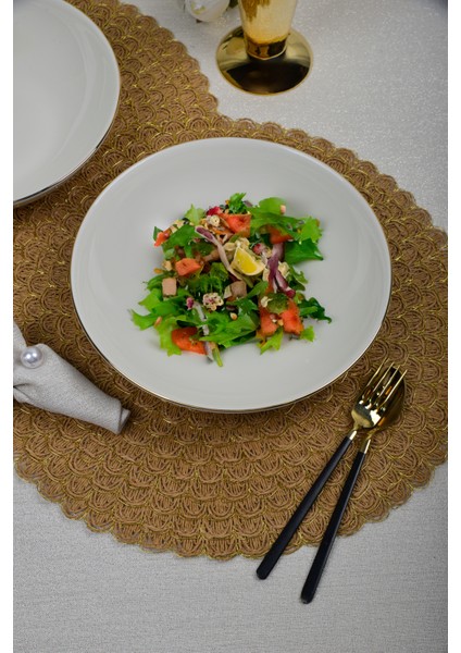 Şems Altın Yaldız 2'li Porselen Salata Tabağı modelleri