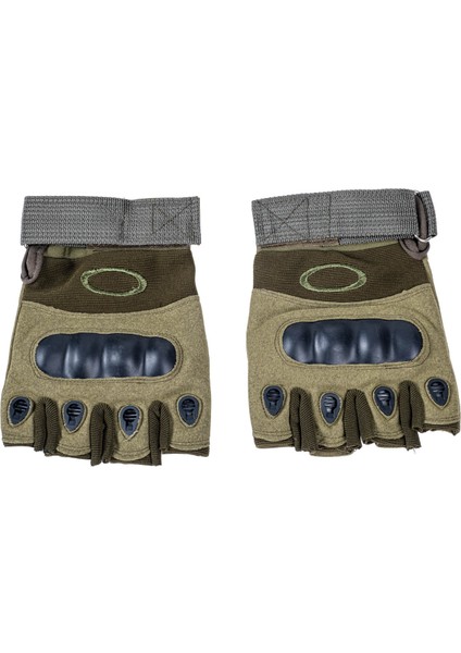 Parmaksız Kemik Taktikal Eldiven - Haki - 1108 fırsatları
