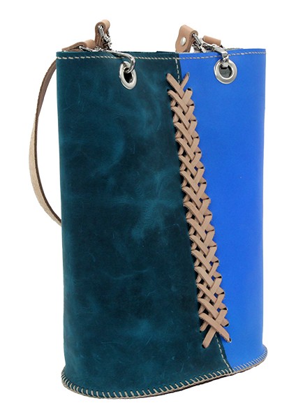 Aqua Marin Leather Bag