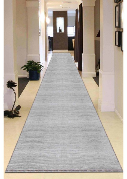 Gri Kaymaz Tabanlı Sade Kesme Rulo Özel Ölçülü Yolluk AR580