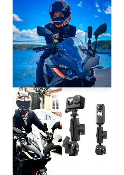 Insta360 X4-3-2 Motorsiklet ve Bisiklet 360 Derece Ayarlanabilir