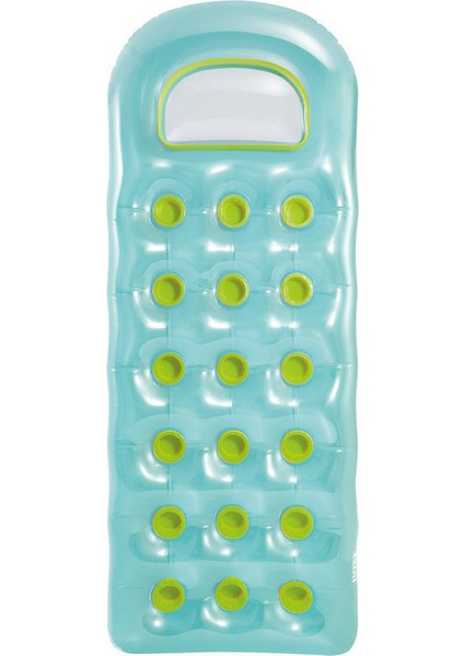 Intex Bardaklı Şişme Deniz&Havuz Yatağı Su Yeşili 188*71 (59895)