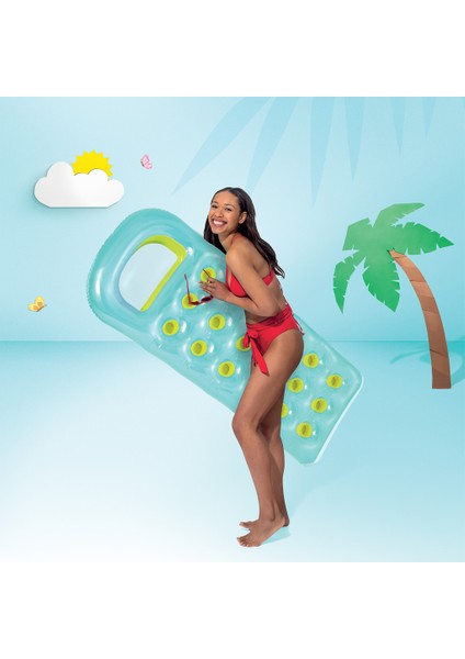 Intex Bardaklı Şişme Deniz&Havuz Yatağı Su Yeşili 188*71 (59895) modelleri