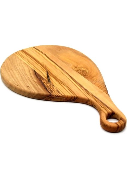 Ahşap Damla Kesme Doğrama Ve Sunum Tahtası Zeytin Ağacı 34 Cm