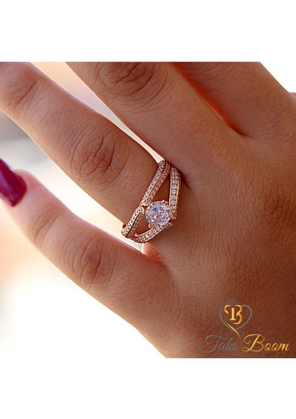 Beyaz Zirkon Taşlı Tektaş Gümüş Yüzük fiyatları