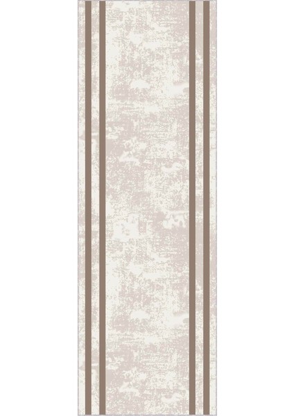 Bej Kaymaz Çerçeveli Kesme Rulo Özel Ölçülü Yolluk AR1489 modelleri