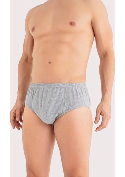 Erkek Pamuklu Külot Düz Gri Beli Lastikli 3'lü Paket fiyatları