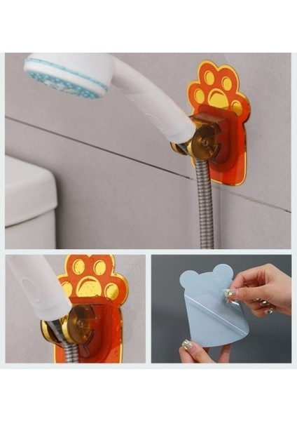 Yapışkanlı Hayvan Figürlü Hareketli Duş Başlığı Tutucu modelleri