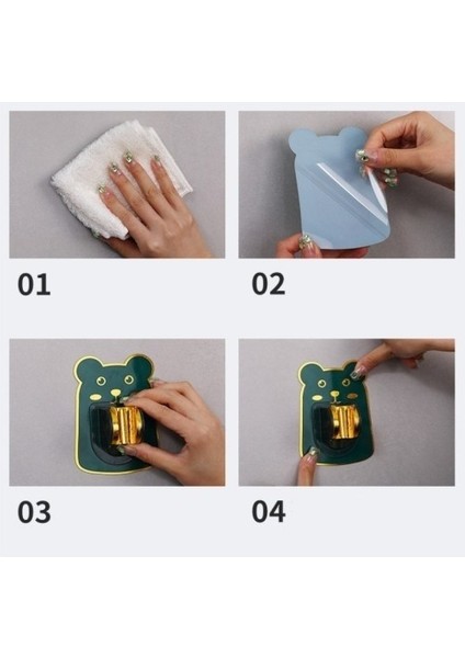 Yapışkanlı Hayvan Figürlü Hareketli Duş Başlığı Tutucu fırsatları