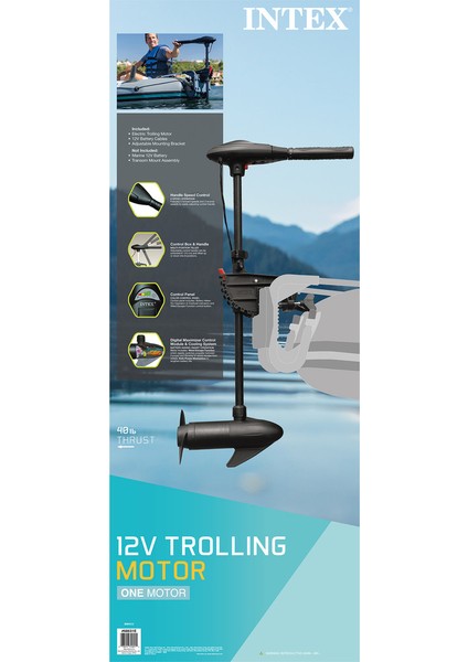 Intex Trolling 12V Elektrikli Bot Motoru (68631)