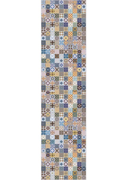 Renkli Kaymaz Çini Desen Kesme Rulo Özel Ölçülü Yolluk AR270 fiyatları