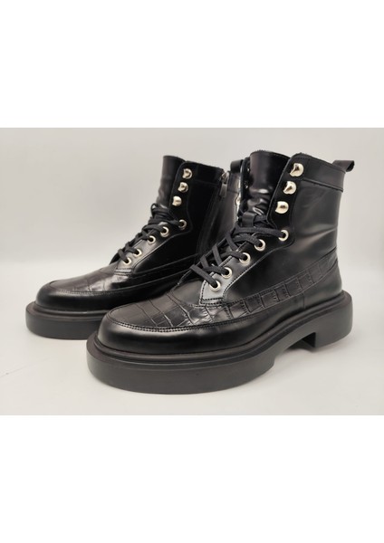 7062 Erkek Yüksek Taban Siyah Açma Bağlı Yandan Zincirli Bot fiyatları