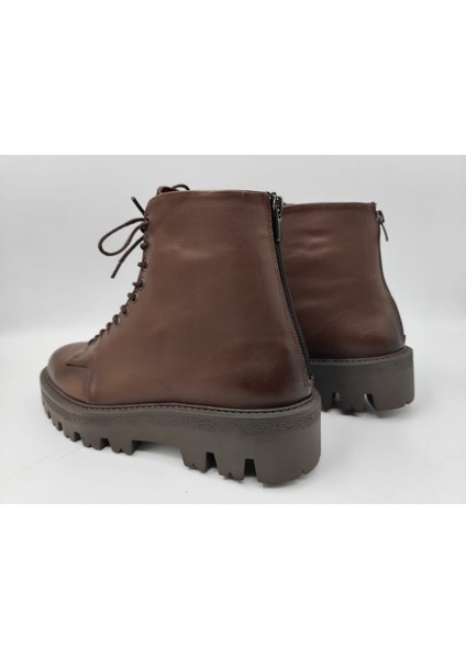 5672 Erkek Yüksek Taban Kahve Cilt Bağlı Şık Zincirli Spor Bot fırsatları