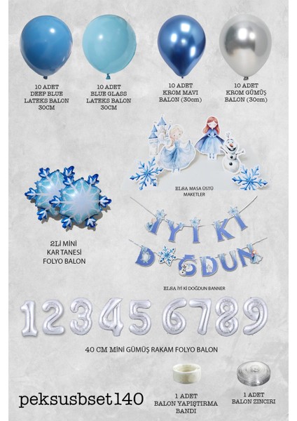 Frozen Elsa Tema Doğum Günü Balon Zinciri Seti Masa Üstü Panolar Karlar Ülkesi Konsept Yaş Doğum Günü Balonları fiyatları