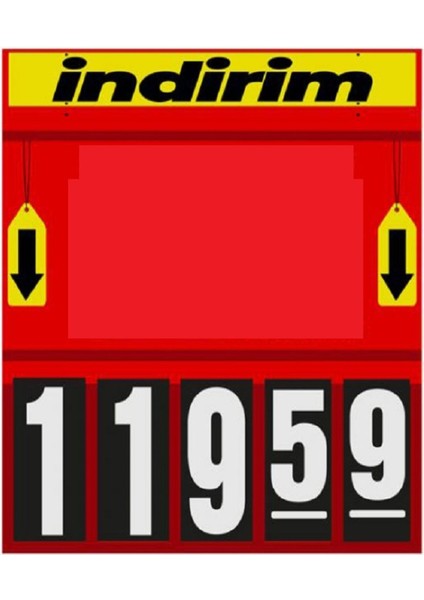 5 Haneli Rakamlı Tavan Etiketi