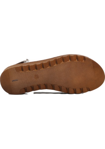 Beyaz Deri Cırtlı Kadın Sandalet Z265 Z indirimleri