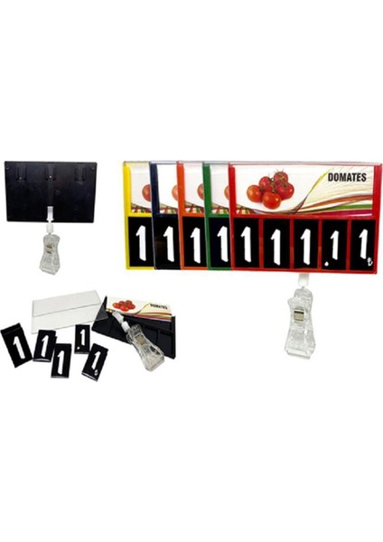 Mandallı Manav Kasetliği - Sarı (Pakette 10 Adet)