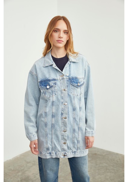 Oversize Denim Mavi Ceket C-0104