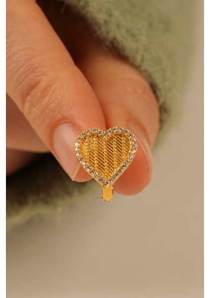 Hasır Kalpli Altın Küpe CGKKP0143 fiyatları