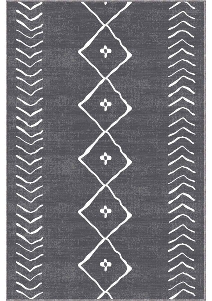 Gri Kaymaz Moroccan Kesme Rulo Halı Özel Ölçülü Yolluk AR316 modelleri