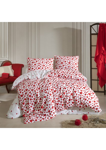 Love %100 Pamuk Çift Kişilik Biyeli Çift Taraflı Nevresim Takımı modelleri