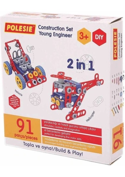 72986 Mucit 2'si 1 Arada Inşa Seti 91 Parça -Polesie