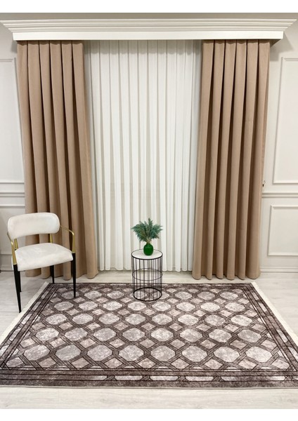 Kahve Vizon Renk Kabartmalı Görünüm Lateks Deri Taban Halı fiyatları