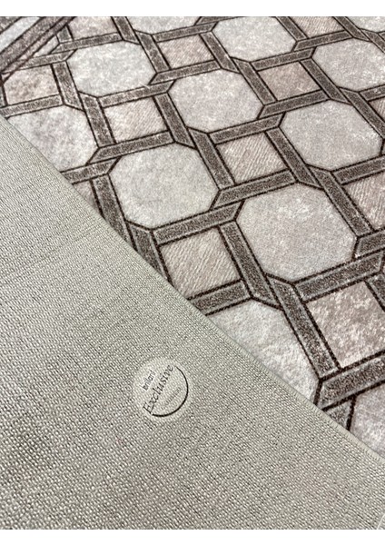 Kahve Vizon Renk Kabartmalı Görünüm Lateks Deri Taban Halı indirimleri