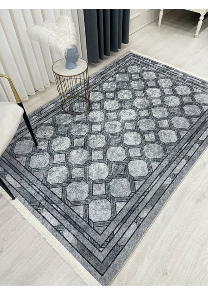 Gri Renk Kabartmalı Görünüm Lateks Deri Taban Halı modelleri