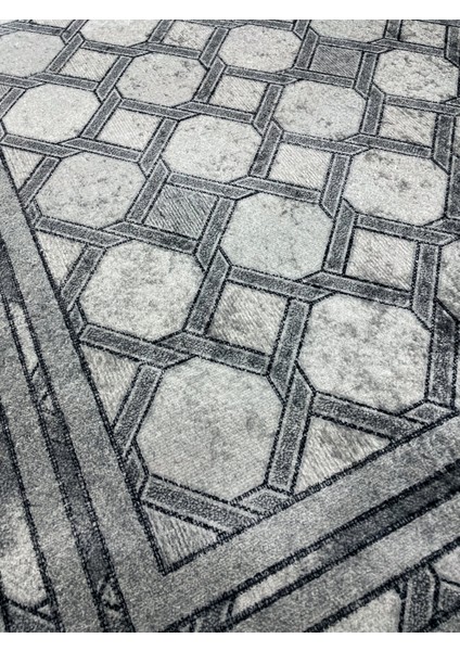 Gri Renk Kabartmalı Görünüm Lateks Deri Taban Halı fırsatları