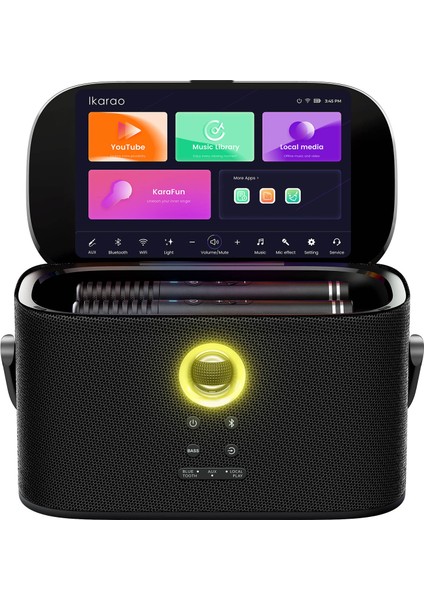 Partybox Mikrofon Standlı Shell S1 280W Karaoke Bluetooth Hoparlör SETI-TYS125MIC