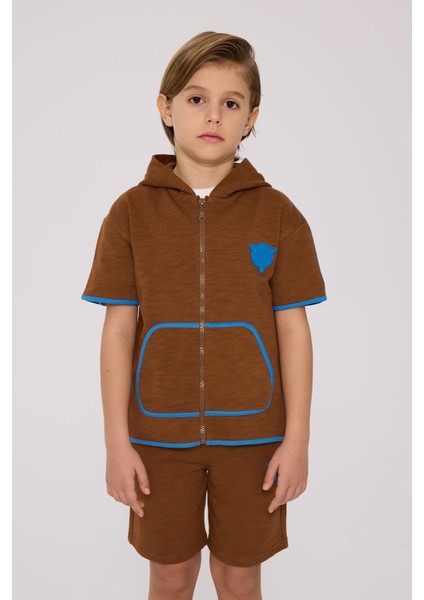Bg Store Erkek Çocuk Kahverengi Eşofman Üstü