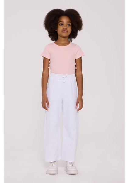 Bg Store Kız Çocuk Beyaz Eşofman Altı