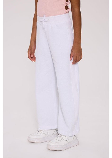Bg Store Kız Çocuk Beyaz Eşofman Altı