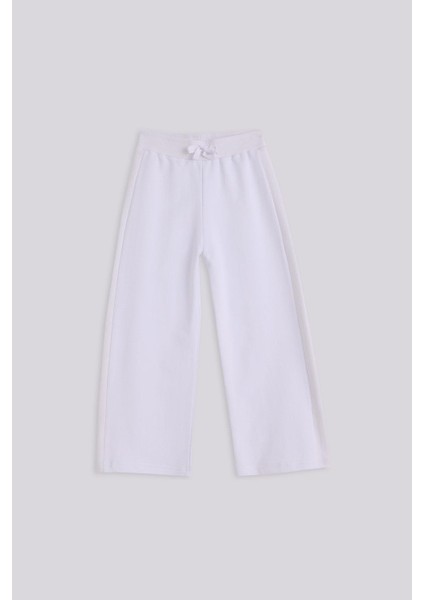 Bg Store Kız Çocuk Beyaz Eşofman Altı