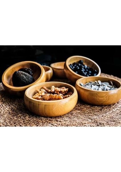 Bambu 6'lı Yuvarlak Çerezlik Kase 9,5 cm CRZ1010