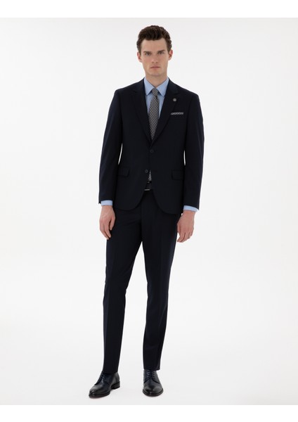 Erkek Lacivert Slim Fit Takım Elbise 50309532-VR033
