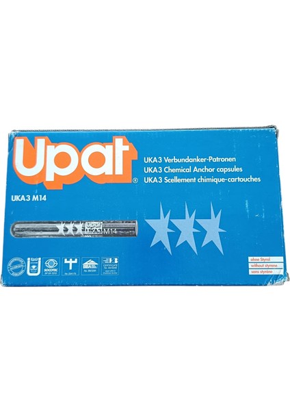 Uka 3 Kompozit Çapa Kartuşları, Upat Kompozit Ankraj Kartuşları Uka3 M14, Kimyasal Yapıştırıcı