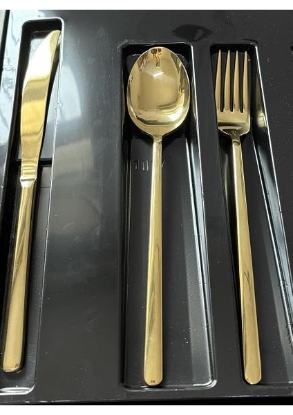 Lotus Titanyum Gold 84 Parça Kutulu Çatal Bıçak Takımı 4 mm fiyatları