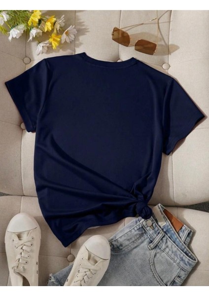 Kalp Baskılı Basic T-Shirt fiyatları
