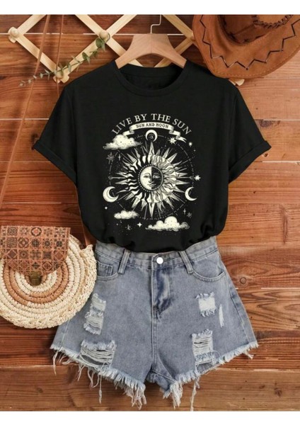 Lıve By Yazı Baskılı Basic T-Shirt