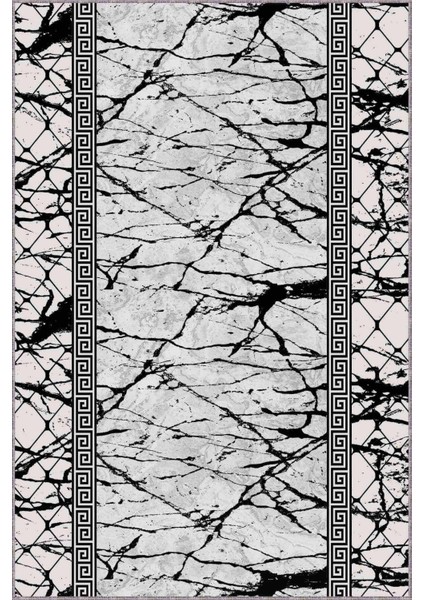 Gri Kaymaz Çerçeveli Kesme Rulo Özel Ölçülü Yolluk AR963 modelleri