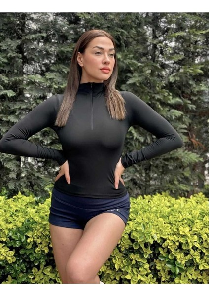 Fermuarlı Su Geçirmez Fitted Uzun Kollu Bluz Uzun Kollu T-Shirt indirimleri