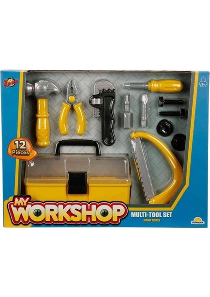 3718 Zapp Toys My Workshop Çantalı Tamir Seti 12 Parça -Sunman