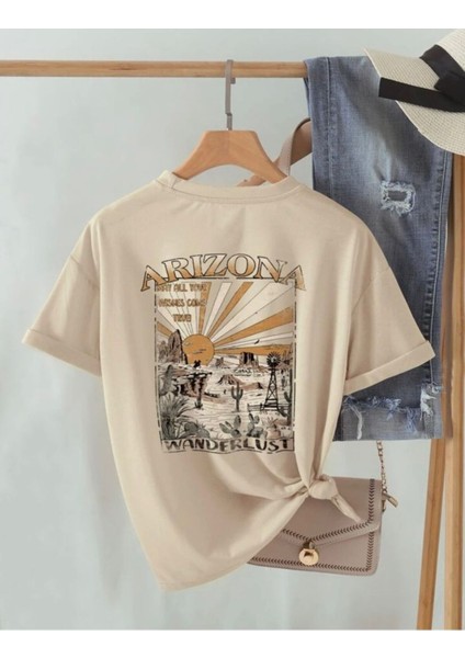 Arizona Baskılı Basic T-Shirt fiyatları