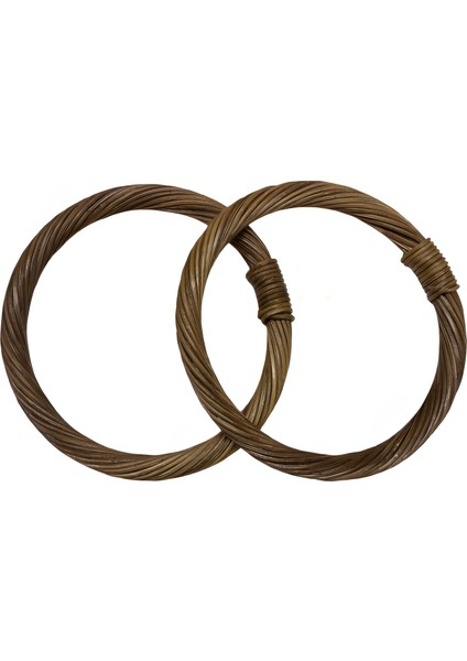 Elegant Bambu Rattan Çanta Sapı O Model 17 cm K110