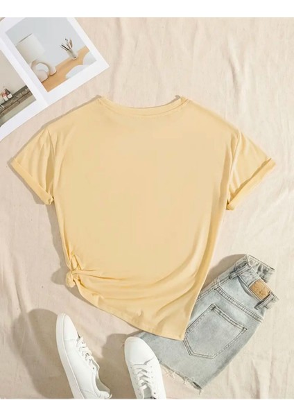 Enjoy Arka Baskılı Basic T-Shirt modelleri