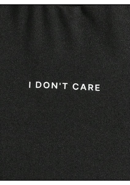 I Dont Care Yazı Baskılı Basic T-Shirt modelleri