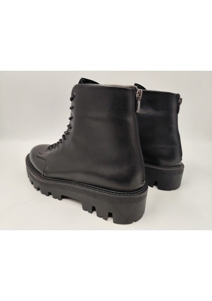 5672 Erkek Yüksek Taban Siyah Cilt Bağlı Şık Zincirli Spor Bot fırsatları