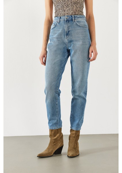 Maria Ice Blue Slim Mom Jean Pantolon - Ice Blue fırsatları